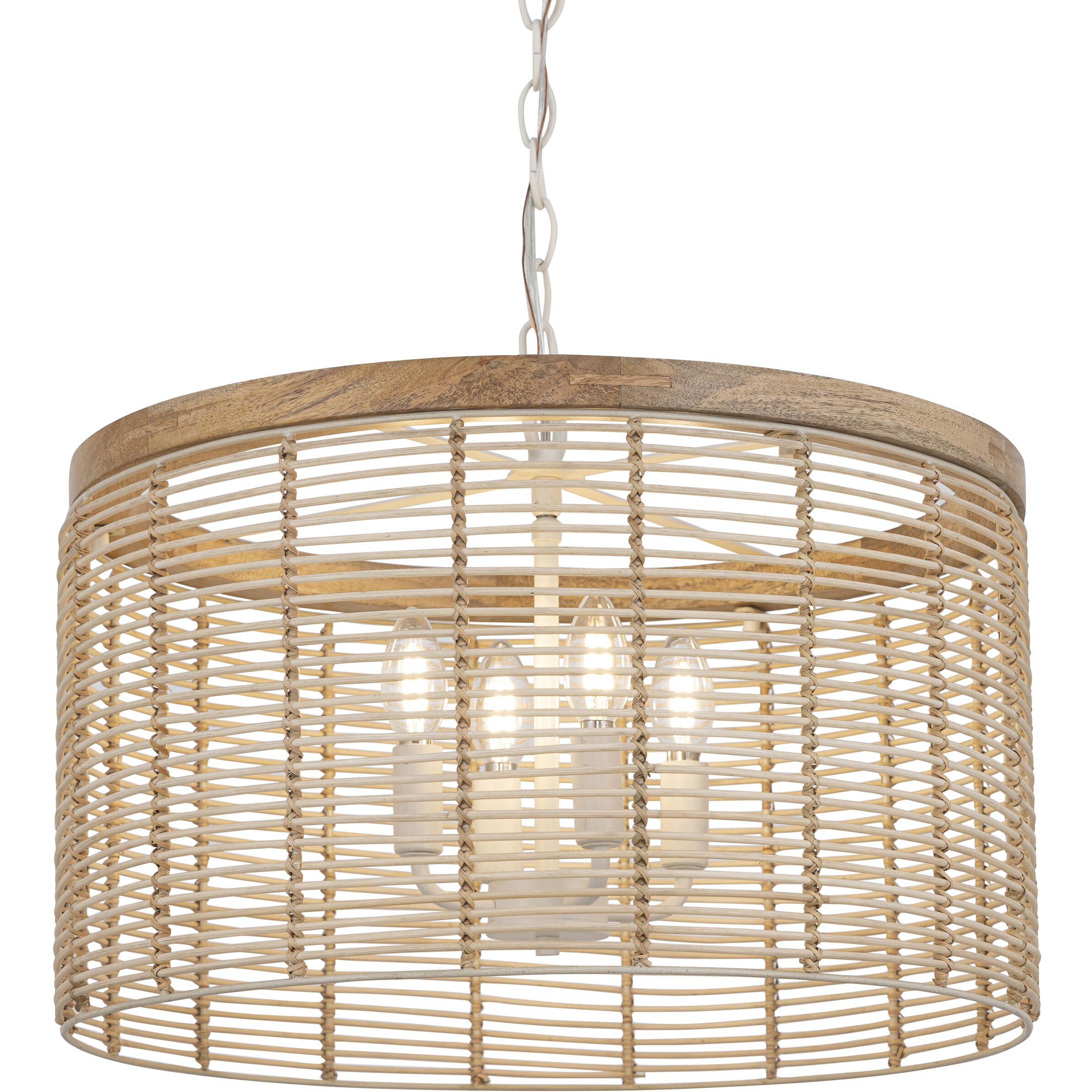 Vannerie 4 Light 20 inch Ecru Single Pendant Ceiling Light