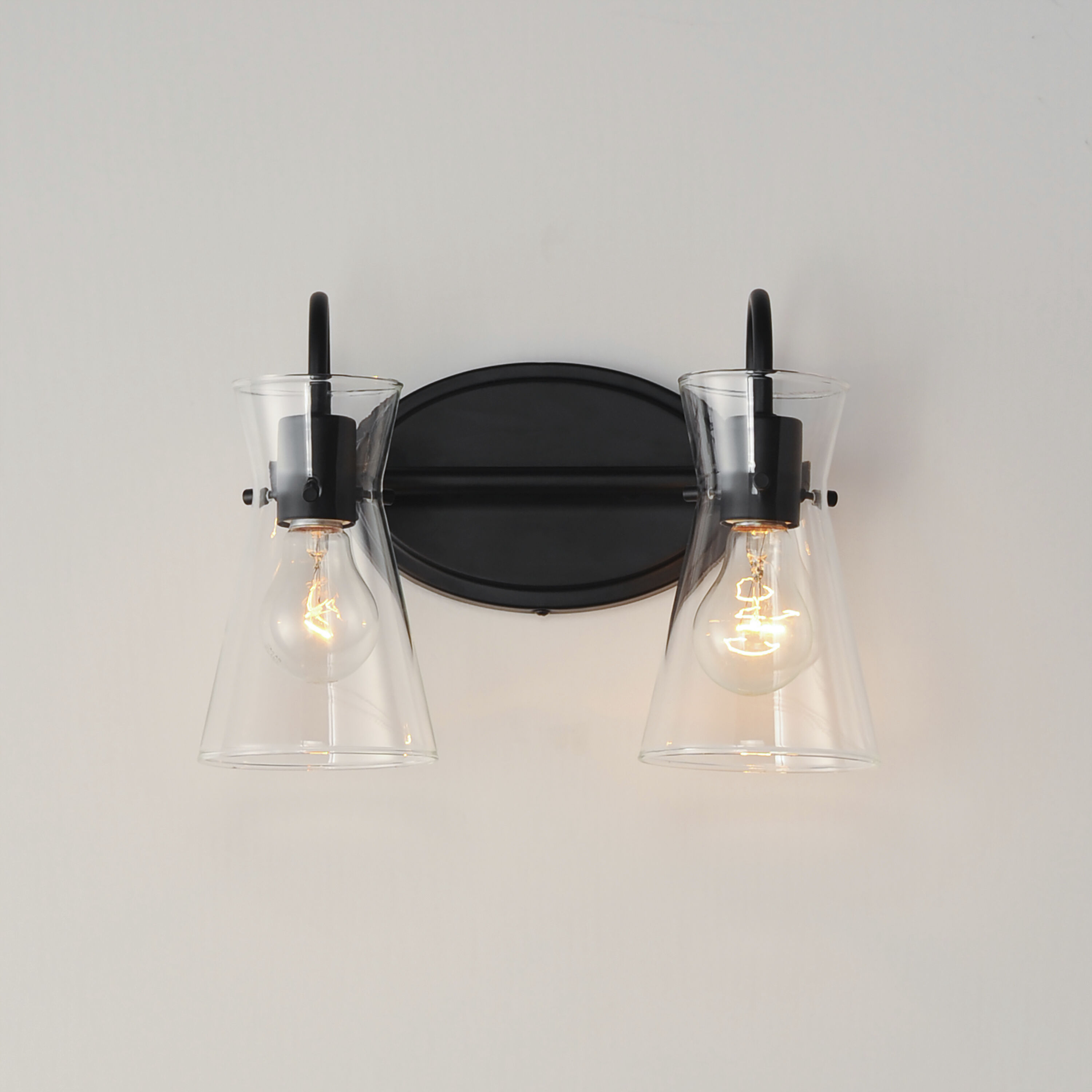 Ava 2 Light 13.5 inch Black Bath Vanity Light Wall Light