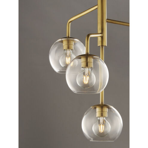 Branch 4 Light 22 inch Natural Aged Brass Multi-Light Pendant Ceiling Light