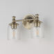 Swirl 2 Light 14 inch Satin Champagne Bath Vanity Wall Light in Sienna