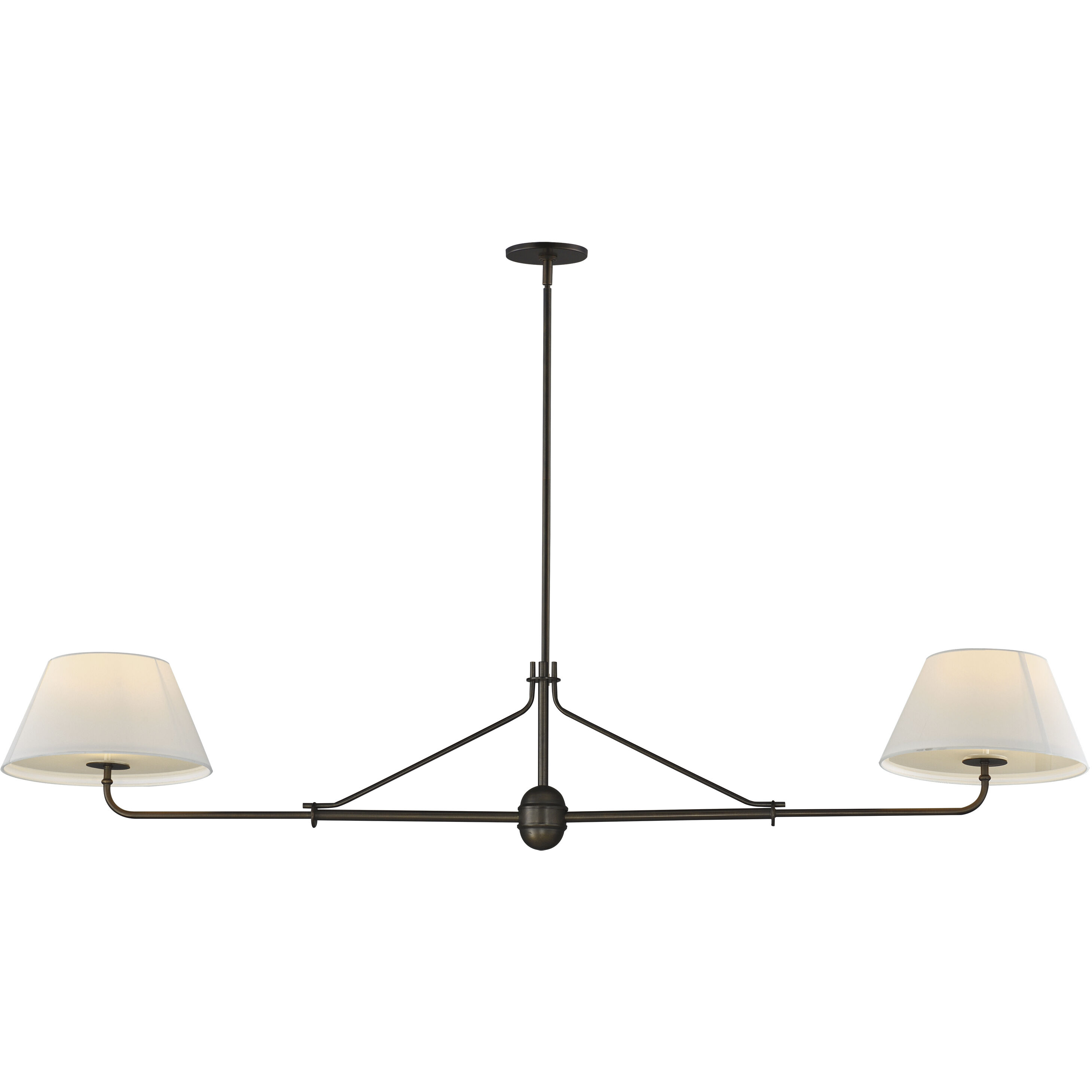 Dunbridge 2 Light 62 inch Antique Bronze Linear Pendant Ceiling Light