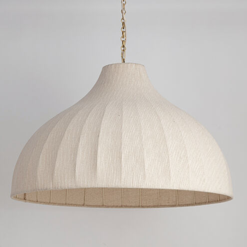 Hearthveil 3 Light 36.25 inch Natural Aged Brass Single Pendant Ceiling Light