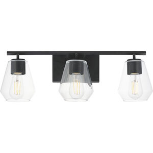 Geode 3 Light 22.5 inch Black Bath Vanity Light Wall Light