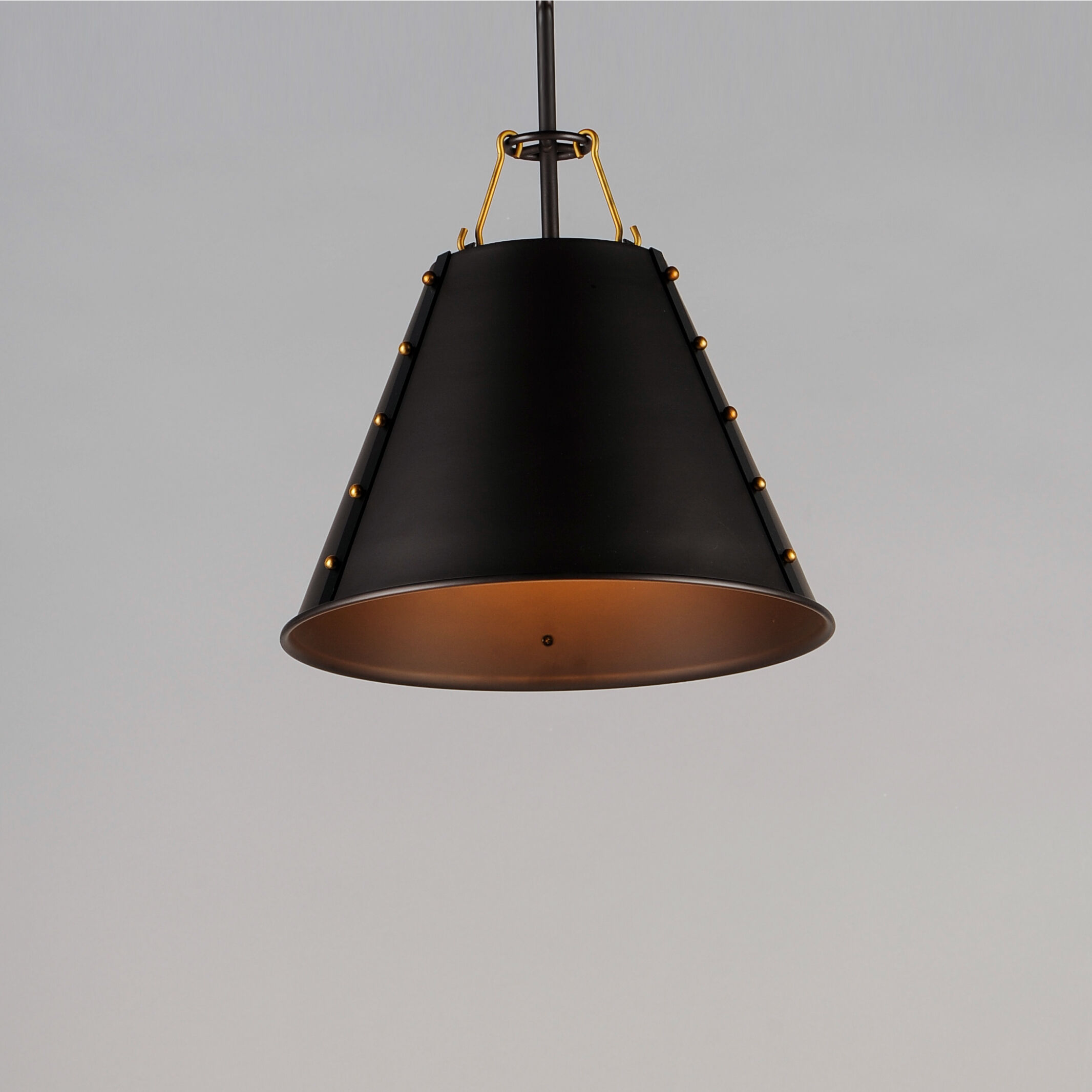 Trestle 1 Light 14 inch Oil Rubbed Bronze/Antique Brass Single Pendant Ceiling Light