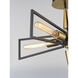 Wings 4 Light 25 inch Black and Satin Brass Flush Mount Ceiling Light