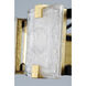 Radiant LED 20.5 inch Black and Gold Leaf Bath Vanity Wall Light