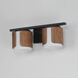 Draughtsman 2 Light 18 inch Walnut and Black Bath Vanity Wall Light in Satin White