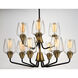 Goblet 9 Light 27 inch Bronze and Antique Brass Multi-Tier Chandelier Ceiling Light