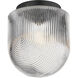 Dune 1 Light 9 inch Black Flush Mount Ceiling Light