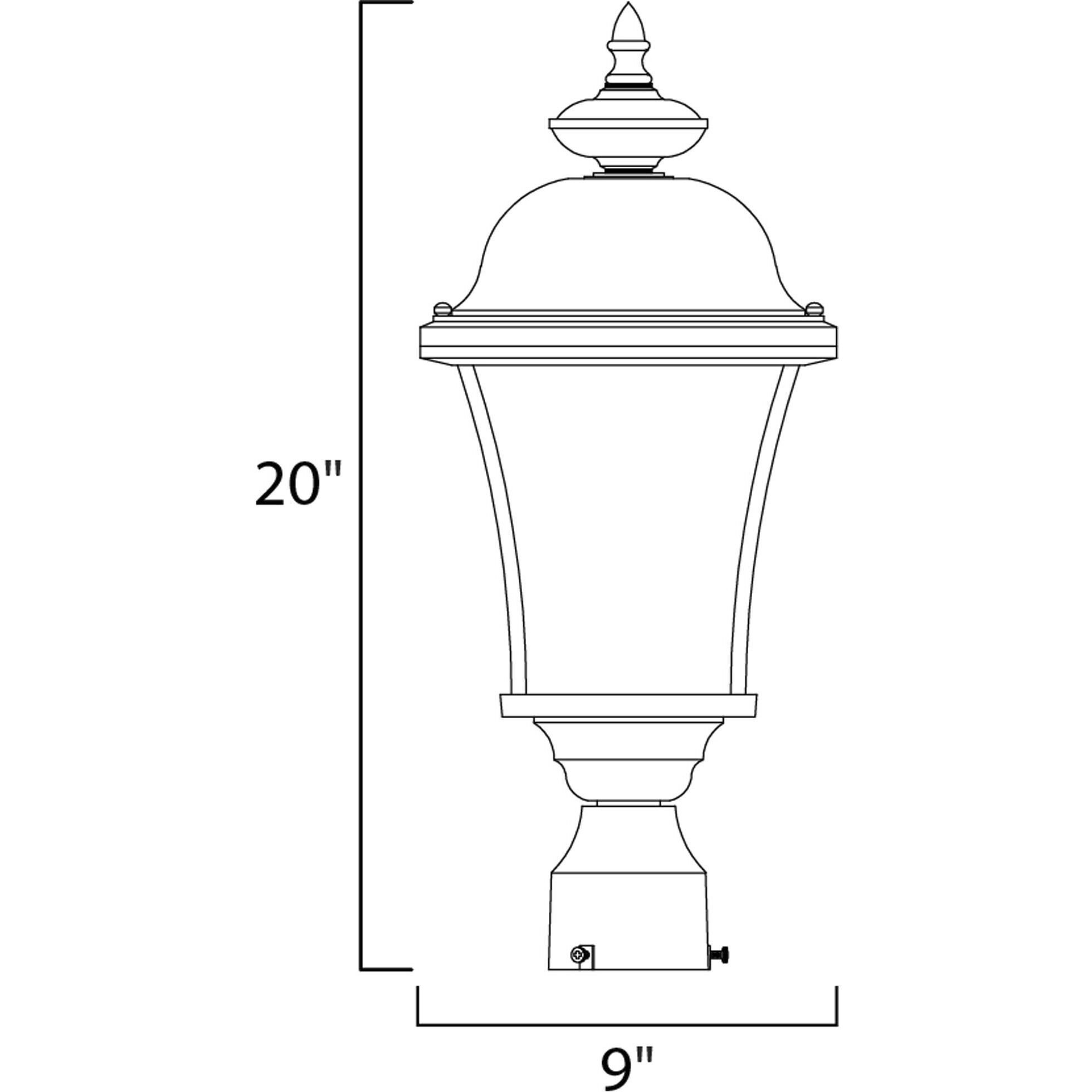 Senator 1 Light 20 inch Black Outdoor Pole/Post Lantern