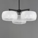 Glazed 3 Light 26 inch White and Black Chandelier Ceiling Light