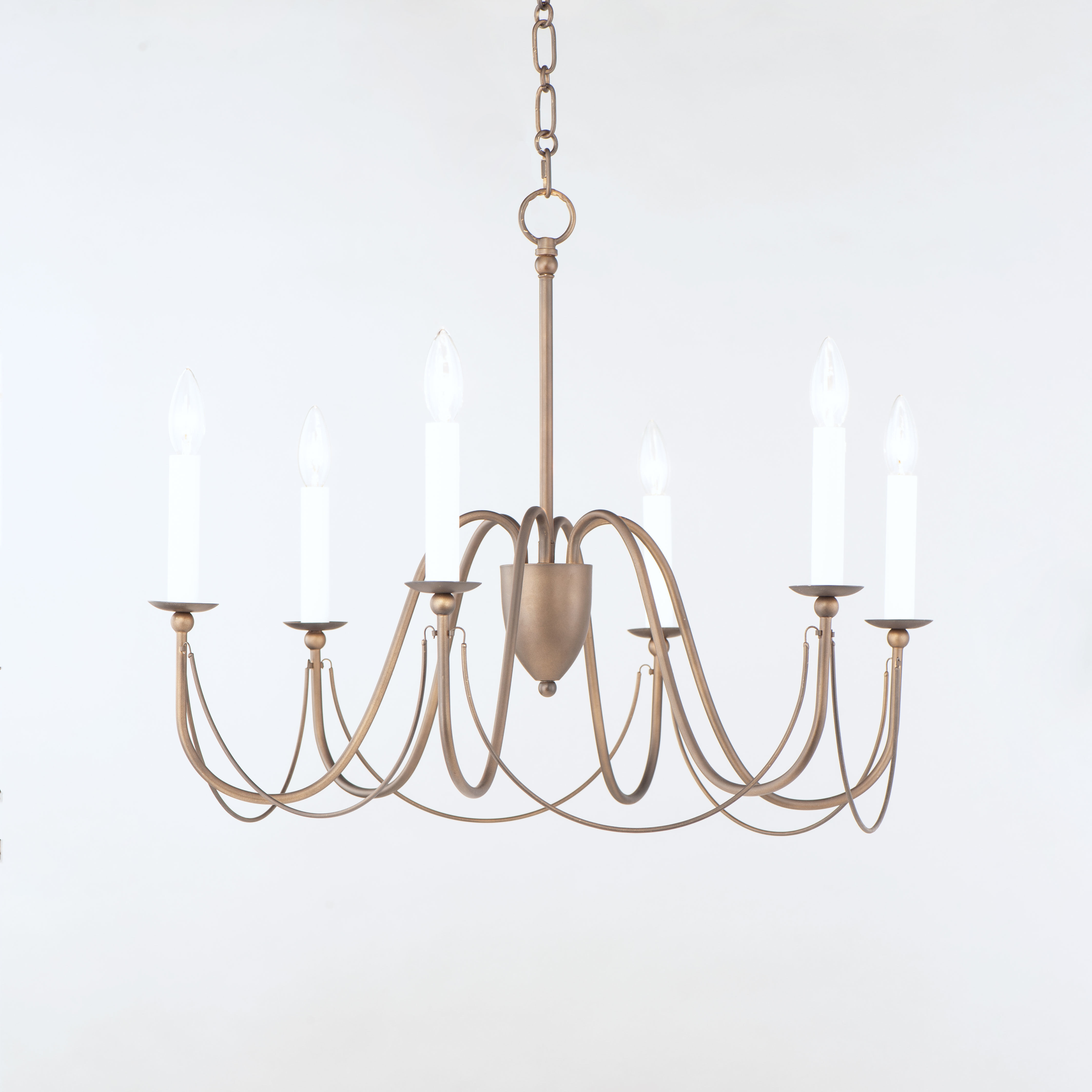 Plumette 6 Light 28 inch Chestnut Bronze Chandelier Ceiling Light