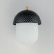 Perf Outdoor 1 Light 10.5 inch Black and Gold Outdoor Wall Mount