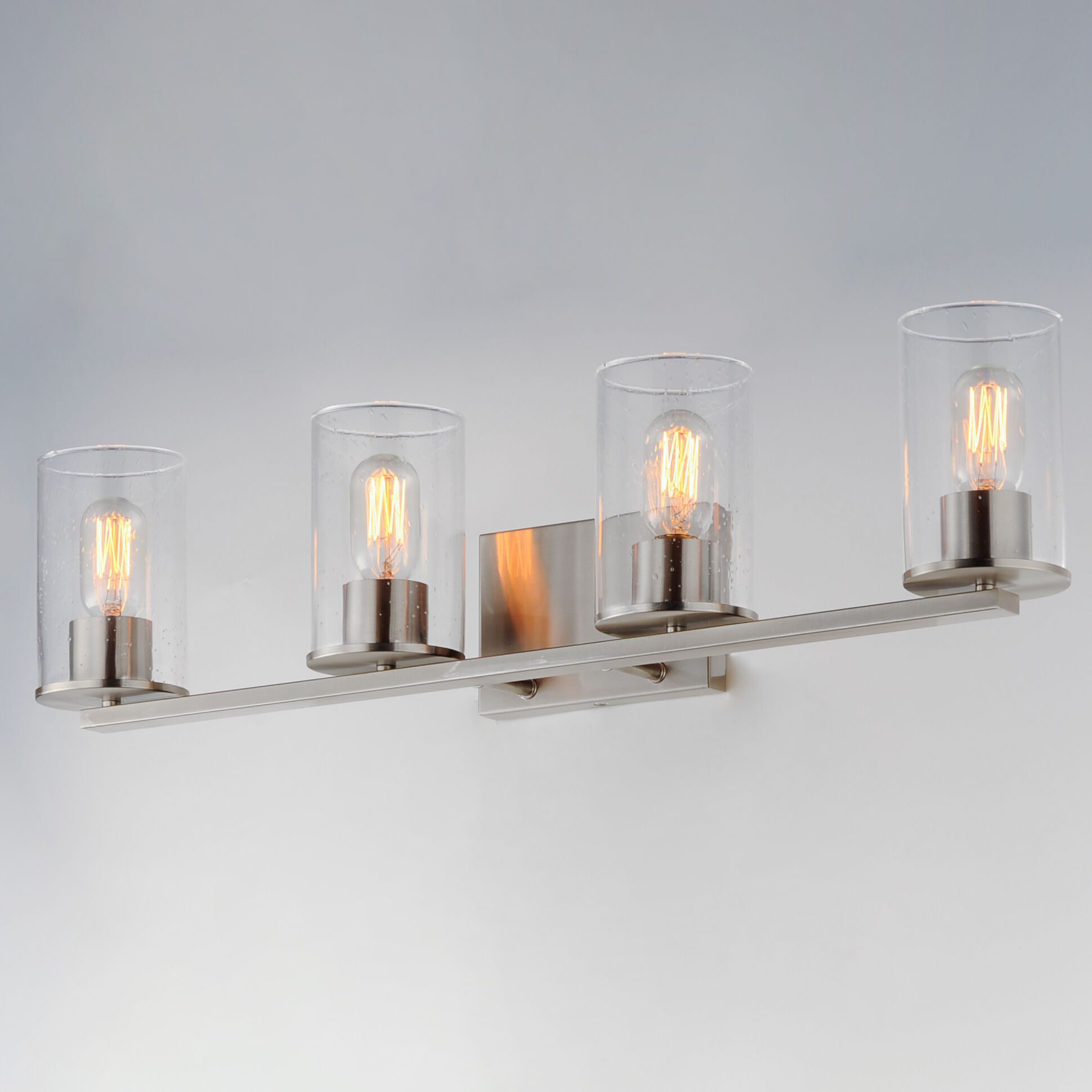 Sleek 4 Light 31 inch Satin Nickel Bath Vanity Wall Light