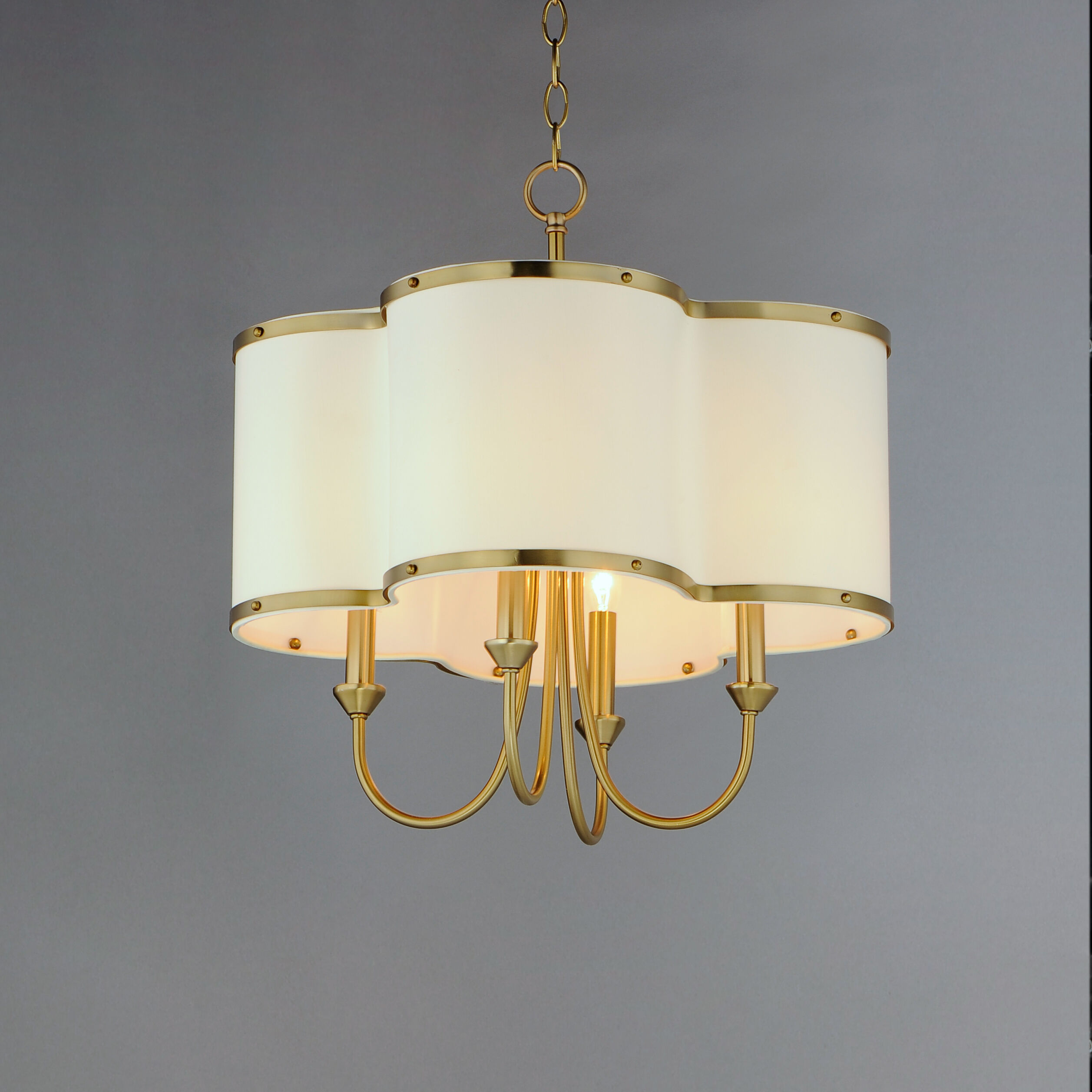 Maxim 12246OFSBR Clover 4 Light 20 inch Satin Brass