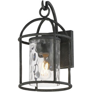 Del Mar 1 Light 14 inch Blacksmith Outdoor Wall Mount in Water