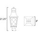 Storybook 1 Light 21.25 inch Black Outdoor Post Lantern