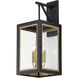 Neoclass 4 Light 29.75 inch Black and Gold Outdoor Wall Mount