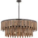 Marimba 7 Light 36 inch Walnut Single Pendant Ceiling Light