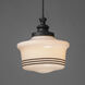 Eureka 1 Light 13.75 inch Black Single Pendant Ceiling Light