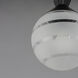Copacabana 1 Light 7.75 inch Black Semi-Flush Mount Ceiling Light
