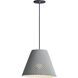 Woven 1 Light 14.5 inch Gray and Black Single Pendant Ceiling Light