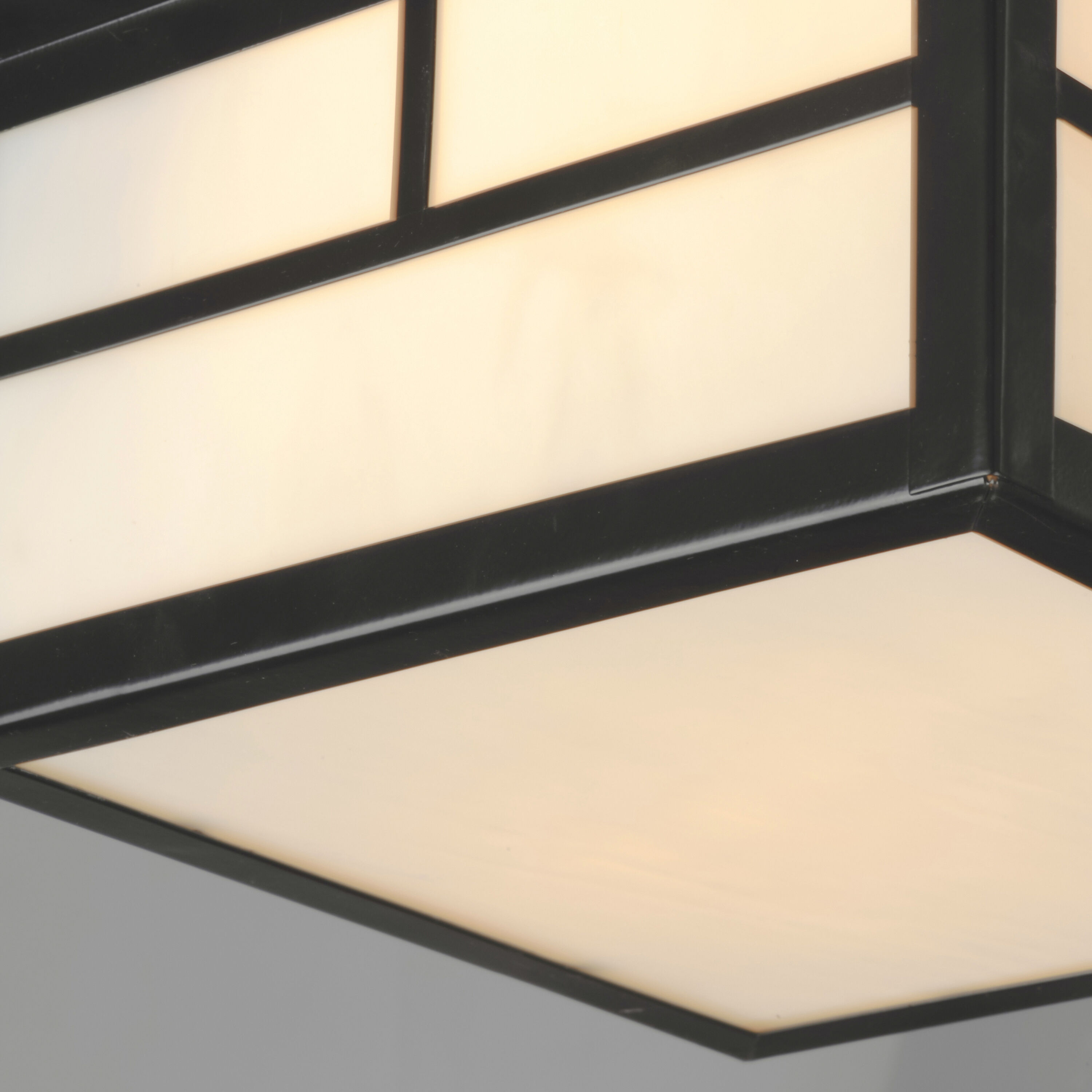 Coldwater 2 Light 9 inch Black Outdoor Flush Mount in White