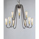 Haven 9 Light 27 inch Oil Rubbed Bronze and Antique Brass Multi-Tier Chandelier Ceiling Light