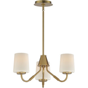 Durham 3 Light 18.5 inch Natural Aged Brass Mini Chandelier Ceiling Light