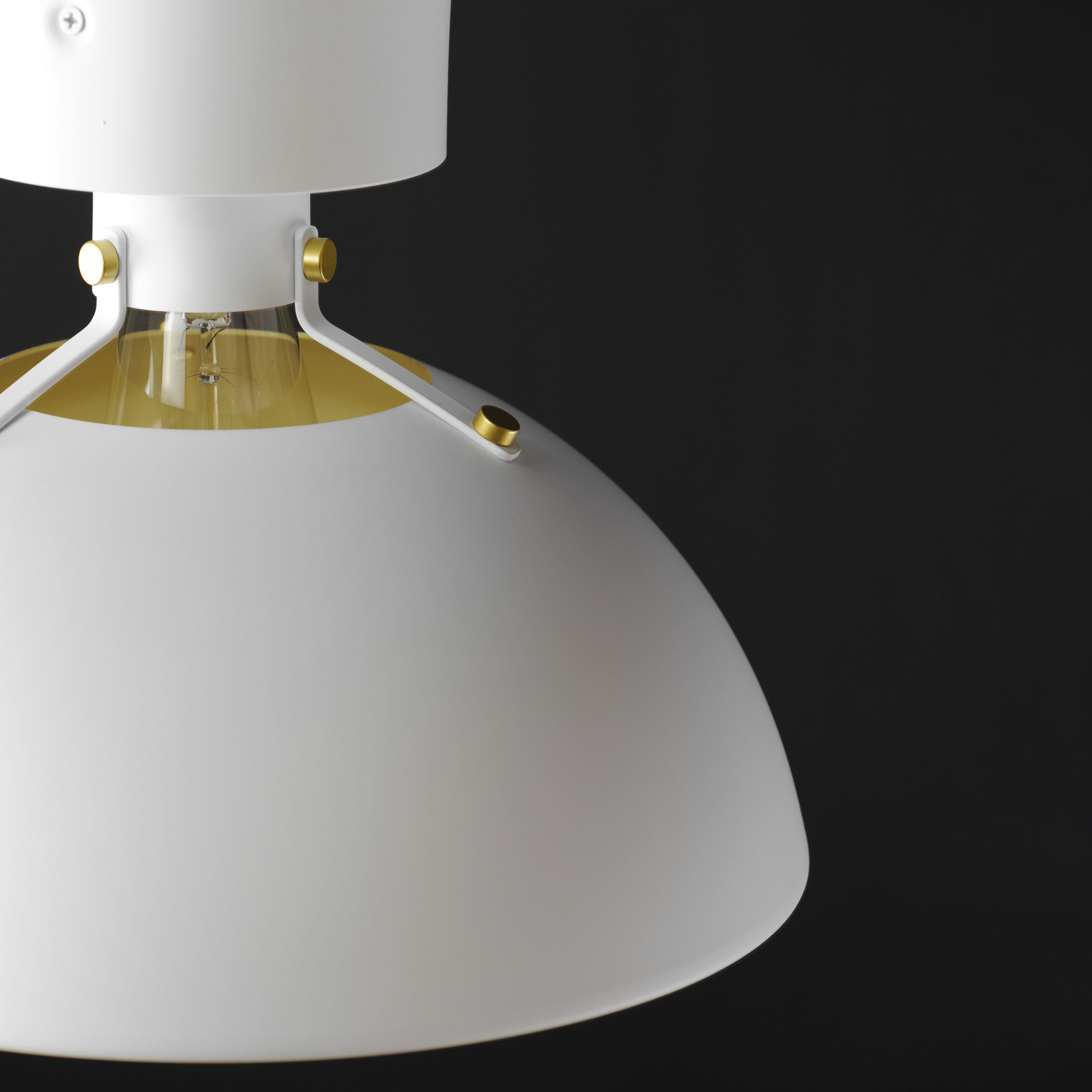 Dawn 1 Light 12 inch White/Satin Brass Semi-Flush Mount Ceiling Light in White and Satin Brass