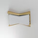 Rizzo 2 Light 16 inch Black and Antique Brass Flush Mount Ceiling Light