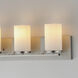 Lateral 3 Light 24 inch Satin Nickel Bath Vanity Wall Light in Satin White