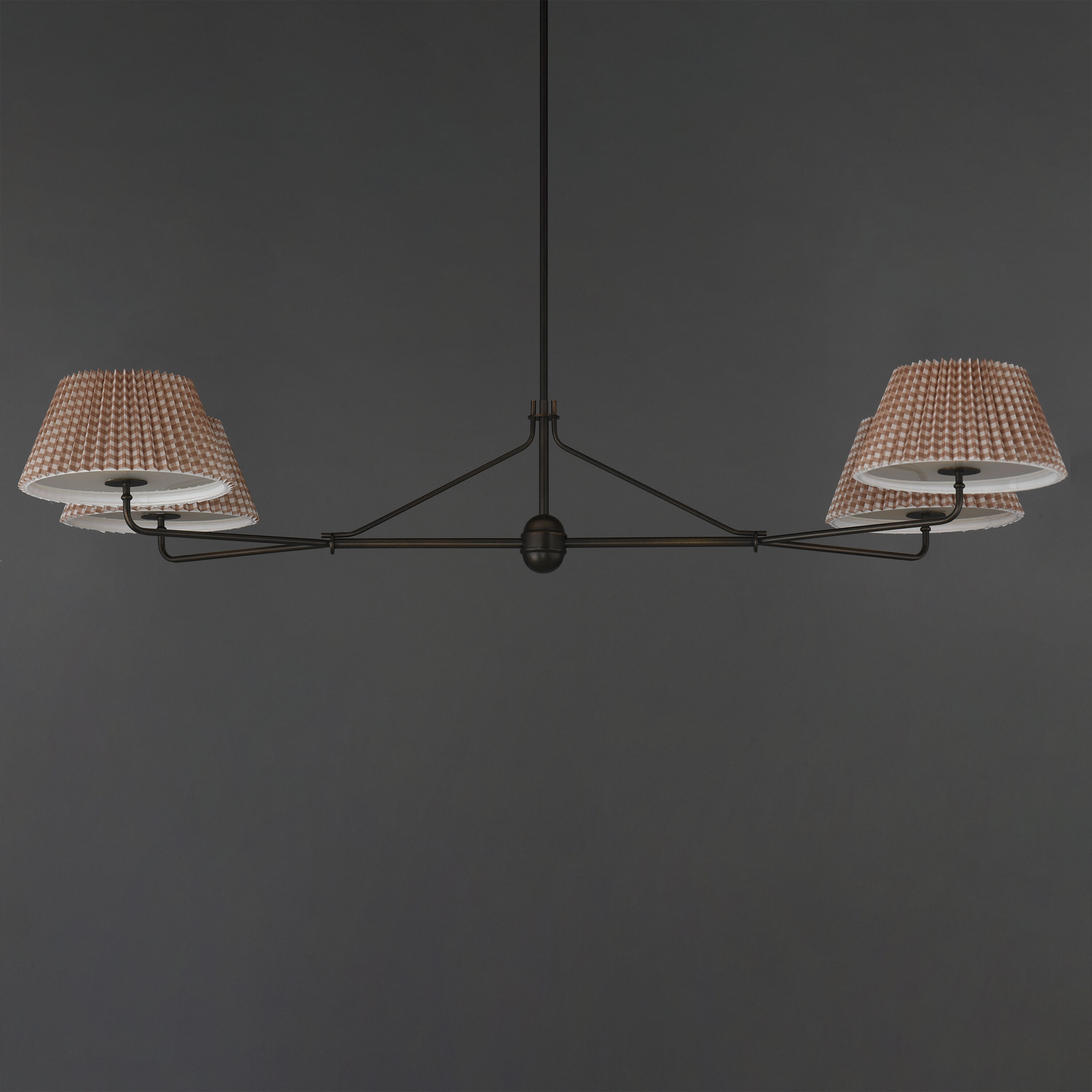 Dunbridge 4 Light 62 inch Antique Bronze Linear Pendant Ceiling Light