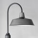 Pier M 1 Light 20.25 inch Weathered Zinc and Black Outdoor Post Lantern, Post Lantern
