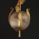 Firenze 1 Light 9.25 inch Gold Leaf Single Pendant Ceiling Light in Clear Ribbed