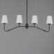 Durham 4 Light 38.5 inch Black Linear Pendant Ceiling Light