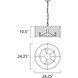 Palladium 5 Light 24.25 inch Black/Natural Aged Brass Chandelier Ceiling Light in MB ST64