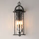 Del Mar 3 Light 30 inch Blacksmith Outdoor Wall Mount in Water