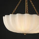 Bundt 3 Light 17.75 inch White and Natural Aged Brass Semi-Flush Mount Ceiling Light