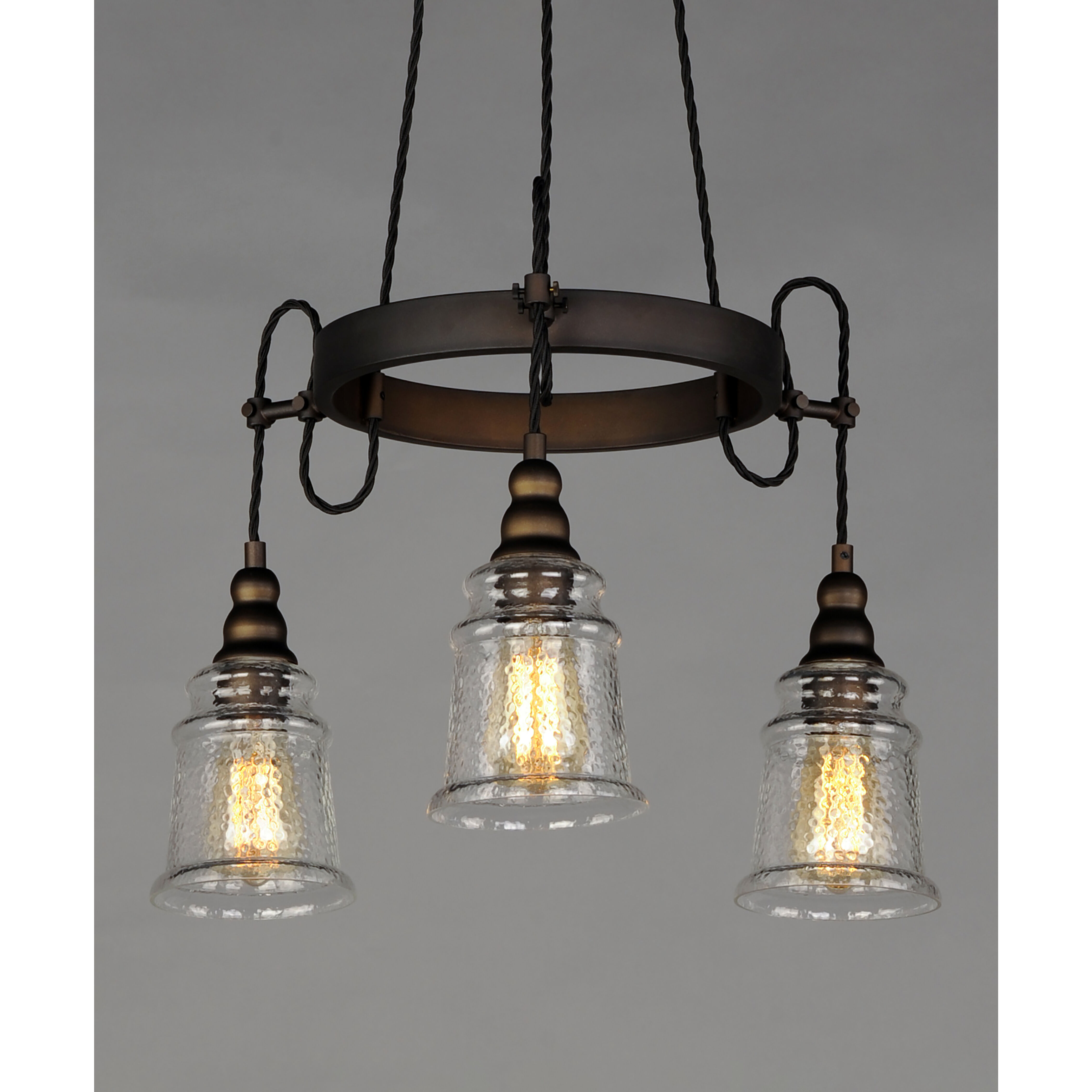 Revival 3 Light 23 inch Oil Rubbed Bronze Chandelier Ceiling Light