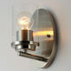 Corona 1 Light 5 inch Satin Nickel Bath Vanity Wall Light in Clear