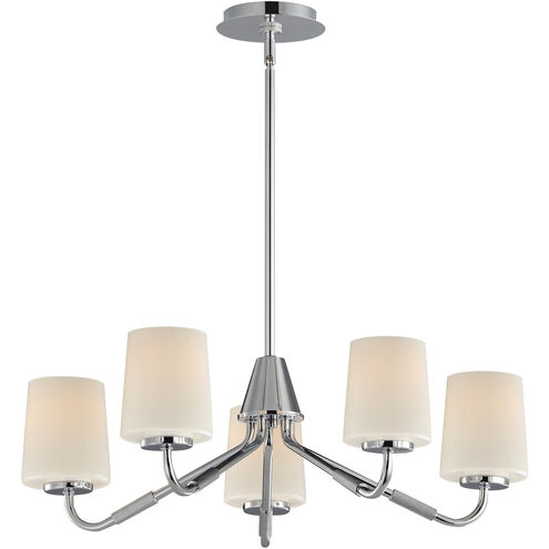 Durham 5 Light 26 inch Polished Chrome Single-Tier Chandelier Ceiling Light