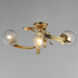 Firenze 3 Light 21.5 inch Gold Leaf Flush Mount Ceiling Light