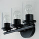 Corona 3 Light 19 inch Black Bath Vanity Wall Light in Clear