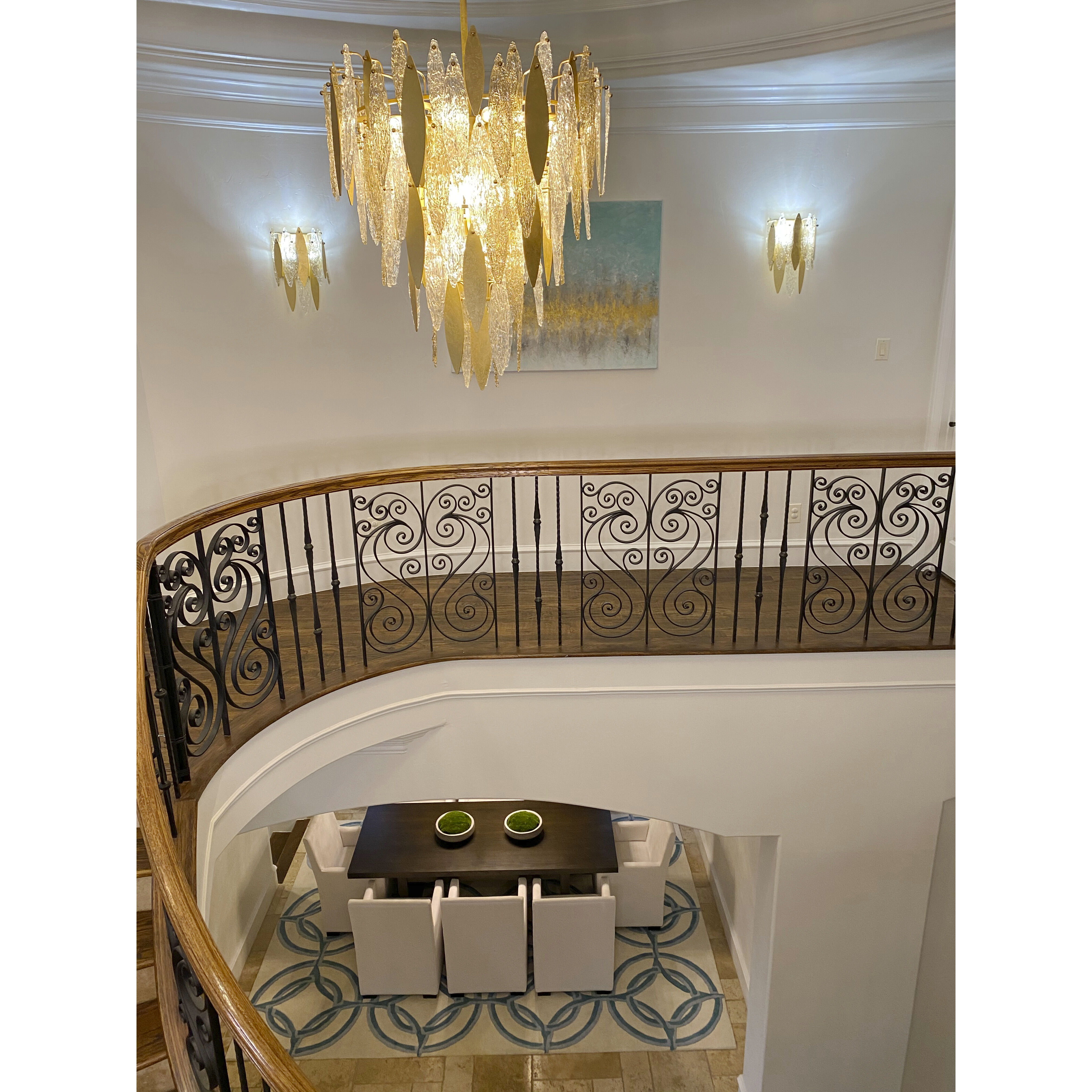 Majestic 3 Light 11 inch Gold Leaf Wall Sconce Wall Light