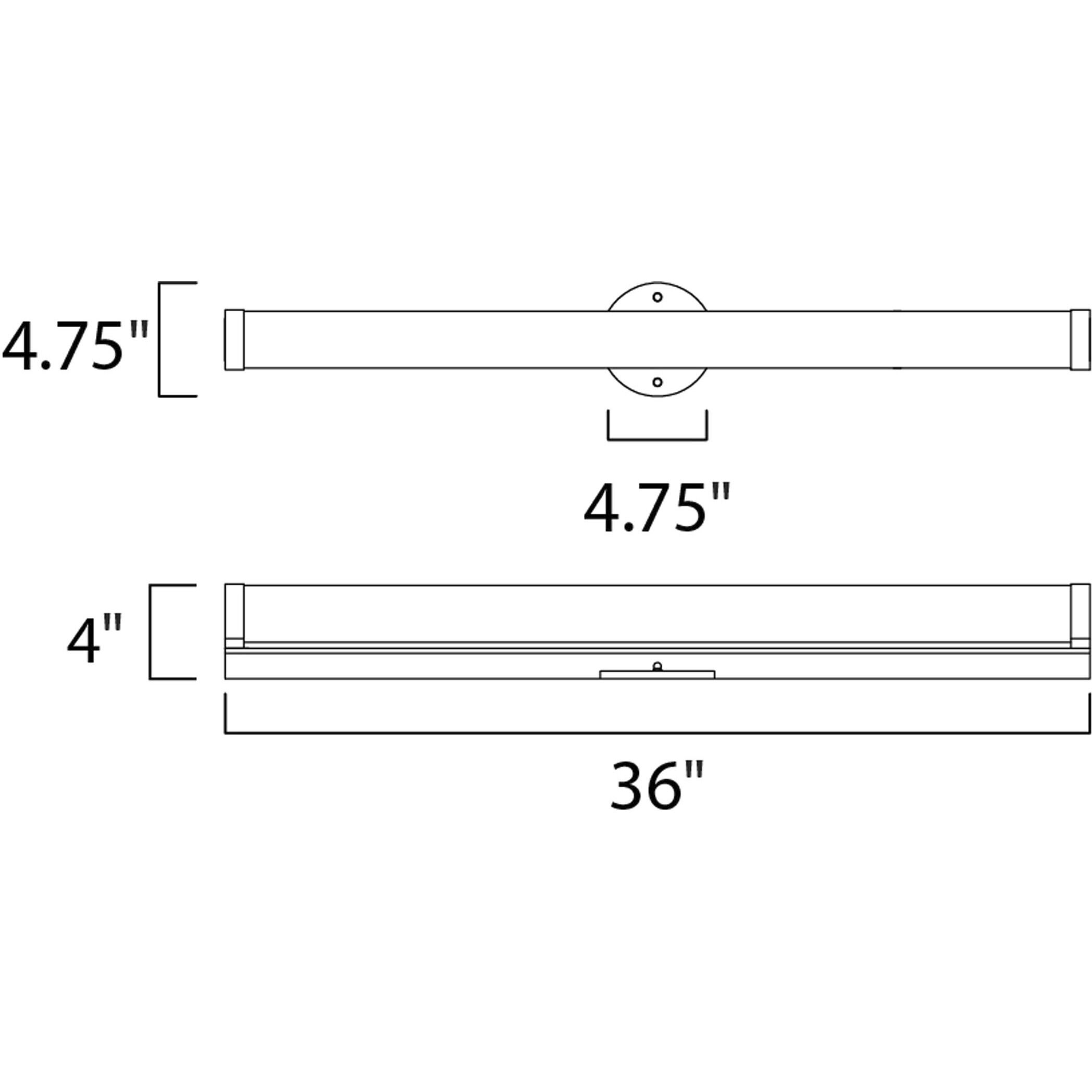 Polar LED LED 36 inch Polished Chrome Vanity Light Wall Light