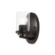 Corona 1 Light 5 inch Black Bath Vanity Wall Light in Clear