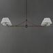 Dunbridge 4 Light 62 inch Weathered Brass Linear Pendant Ceiling Light