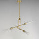 Equilibrium LED 36 inch Natural Aged Brass Single Pendant Ceiling Light