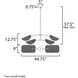 Bonnet 4 Light 9 inch Black Multi-Light Pendant Ceiling Light